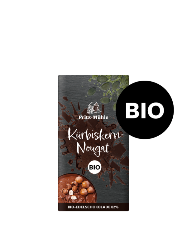 BIO Kürbiskern-Nougat Edelschokolade - Thermenland Fritzmühle